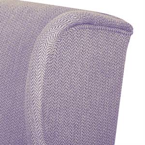 Fauteuil à oreilles Juna III Tissu Beige - Lilas - Avec repose-pieds