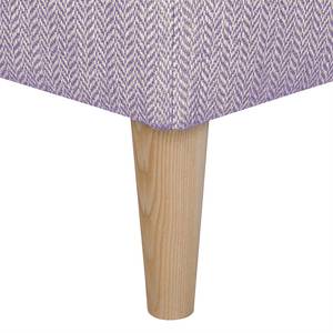 Fauteuil à oreilles Juna III Tissu Beige - Lilas - Avec repose-pieds