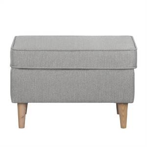 Oorfautuil Juna III geweven stof beige - Grijs - Met hocker