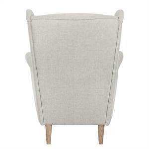 Oorfautuil Juna III geweven stof beige - Lichtgrijs - Met hocker