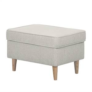 Oorfautuil Juna III geweven stof beige - Lichtgrijs - Met hocker