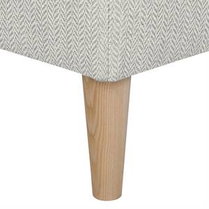 Oorfautuil Juna III geweven stof beige - Lichtgrijs - Met hocker