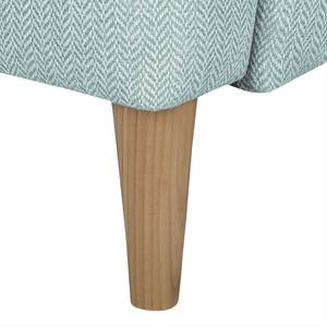 Oorfautuil Juna III geweven stof beige - Mintkleurig - Met hocker