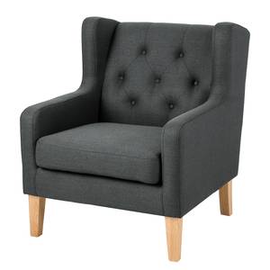 Fauteuil à oreilles Kabli Tissu - Gris