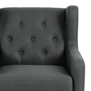 Oorfauteuil Kabli geweven stof - grijs