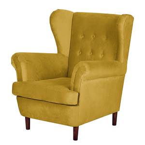 Fauteuil à oreilles Kaiapoi Velours - Jaune