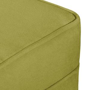 Oorfauteuil Kaiapoi (met hocker) fluweel - Groen