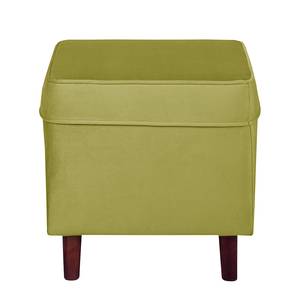 Oorfauteuil Kaiapoi (met hocker) fluweel - Groen