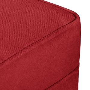 Oorfauteuil Kaiapoi (met hocker) fluweel - Rood