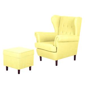 Fauteuil à oreilles Kaiapoi Textile - Jaune