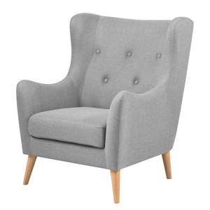 Fauteuil à oreilles Kamma Tissu - Gris clair