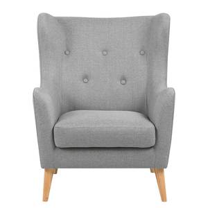 Fauteuil à oreilles Kamma Tissu - Gris clair