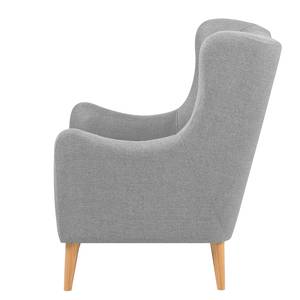 Fauteuil à oreilles Kamma Tissu - Gris clair