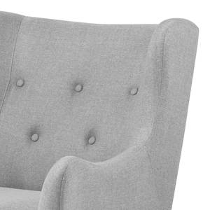 Fauteuil à oreilles Kamma Tissu - Gris clair