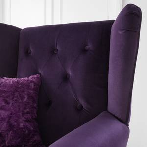 Fauteuil à oreilles Lofthouse Microfibre - Violet foncé