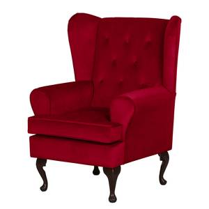 Fauteuil à oreilles Lofthouse Microfibre - Rouge rubis