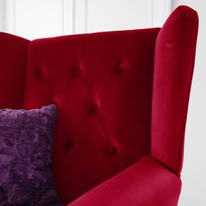 Fauteuil à oreilles Lofthouse Microfibre - Rouge rubis