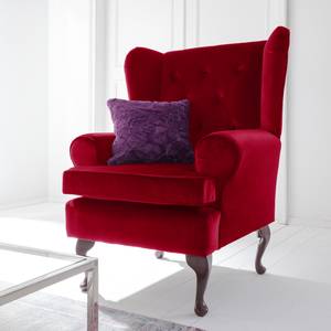 Fauteuil à oreilles Lofthouse Microfibre - Rouge rubis