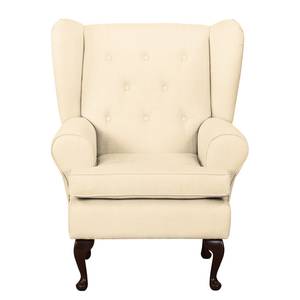 Oorfauteuil Lofthouse geweven stof - Licht beige