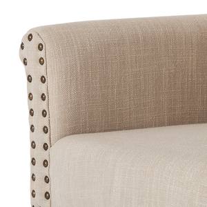 Eetkamerstoel Madison geweven stof/massief eikenhout - Beige