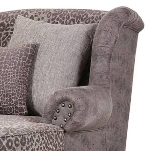 Oorfauteuil Petites geweven stof/kunstleer - taupe