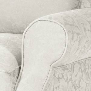 Ohrensessel Colmar XL Baumwollstoff Beige - Blumenmuster