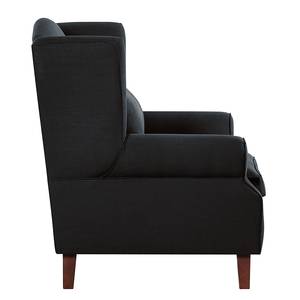 Fauteuil à oreilles Sofia Tissu gris, marron