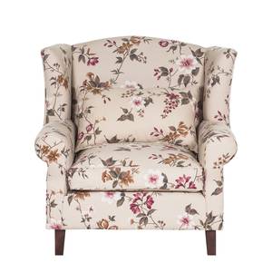 Fauteuil à oreilles Sofia Tissu Rose Motif floral