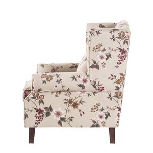 Fauteuil à oreilles Sofia Tissu Rose Motif floral