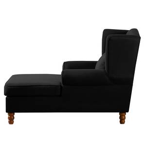 Fauteuil à oreilles Sofia XXL Tissu en coton - Noir