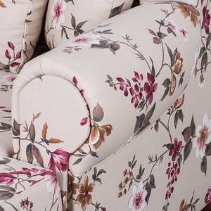 Fauteuil à oreilles Sofia XXL Tissu Rose - Motif floral