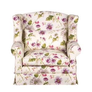 Fauteuil à oreilles Summer Romance I Tissu - Beige à fleurs