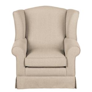 Oorfauteuil Summer Romance geweven stof - Cappuccinokleurig - Met hocker