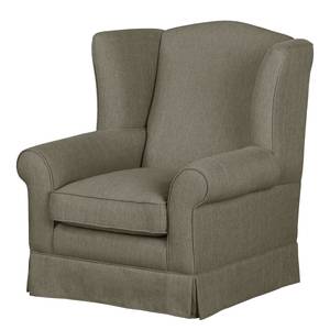 Oorfauteuil Summer Romance geweven stof - Taupe - Met hocker