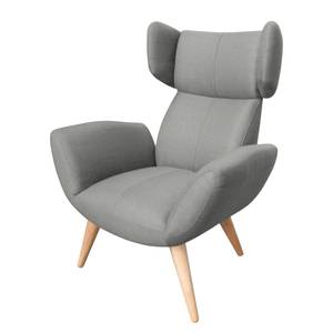 Fauteuil à oreilles Tanacross Tissu Gris