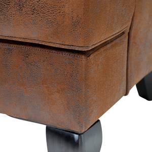 Oorfauteuil Vintage kunstleer - bruin