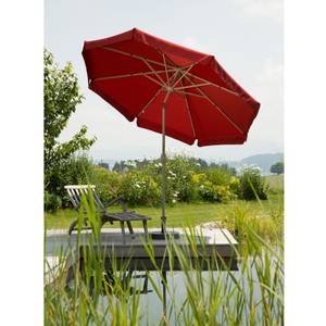 Parasol Orlando 270 aluminium/polyester champagnekleur/rood