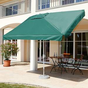 Parasol Oslo 200x300 aluminium/polyester - wit/groen