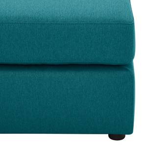 Gestoffeerde hocker Bilbao geweven stof Stof Ramira: Turquoise