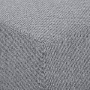 Méridienne courte Seed Tissu Tissu Ramira : Argenté - Accoudoir monté à gauche (vu de face)