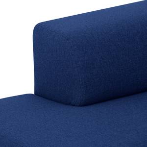 Longchair Seed geweven stof Stof Ramira: Blauw - Armleuning vooraanzicht rechts