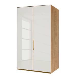 Armoire panorama Torino Chêne partiellement massif - Chêne - Largeur : 100 cm - 2 porte - Sans éclairage