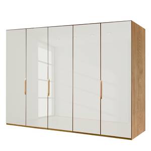 Armoire panorama Torino Chêne partiellement massif - Chêne - Largeur : 250 cm - 5 portes - Sans éclairage