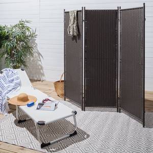 Paravent Pirot Polyrattan - Grau