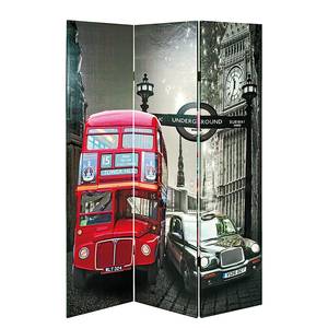 Paravent Shoreditch Bus Multicolor - Textil - Holzart/Dekor - 120 x 180 x 3 cm