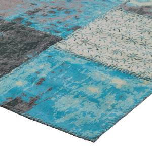 Tappeto patchwork Pat cotone - turchese / grigio