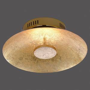 LED-Deckenleuchte Plate Leaf Stahl - 1-flammig - Gold - Durchmesser Lampenschirm: 30 cm
