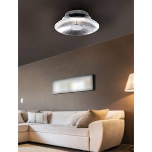 LED-Deckenleuchte Plate Leaf Stahl - 1-flammig - Silber - Durchmesser Lampenschirm: 30 cm