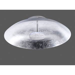 Plafonnier LED Plate Leaf Acier - 1 ampoule - Argenté - Abat-jour diamètre : 30 cm