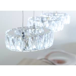 Suspension LED Neil Gleam II Verre cristal / Acier - 3 ampoules